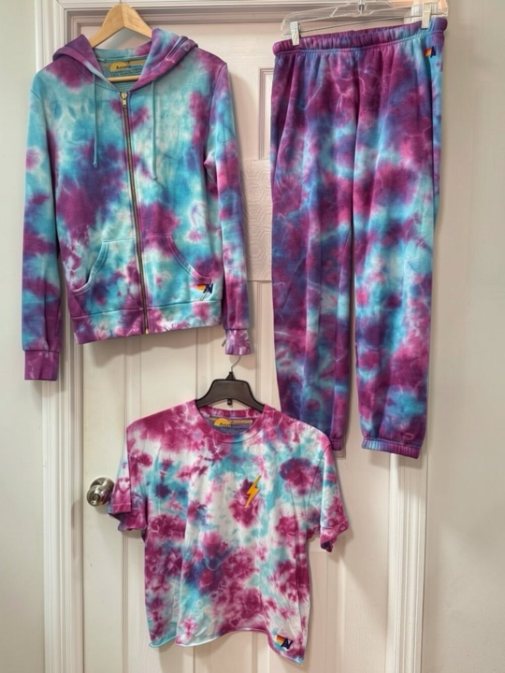 Aviator Nation Tie Dye 3-Pc Bundle Set S M L + NYC Brooklyn Tote & 2 Koozies - Picture 3 of 13